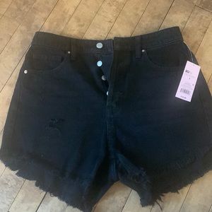 Brand new black denim shorts from target